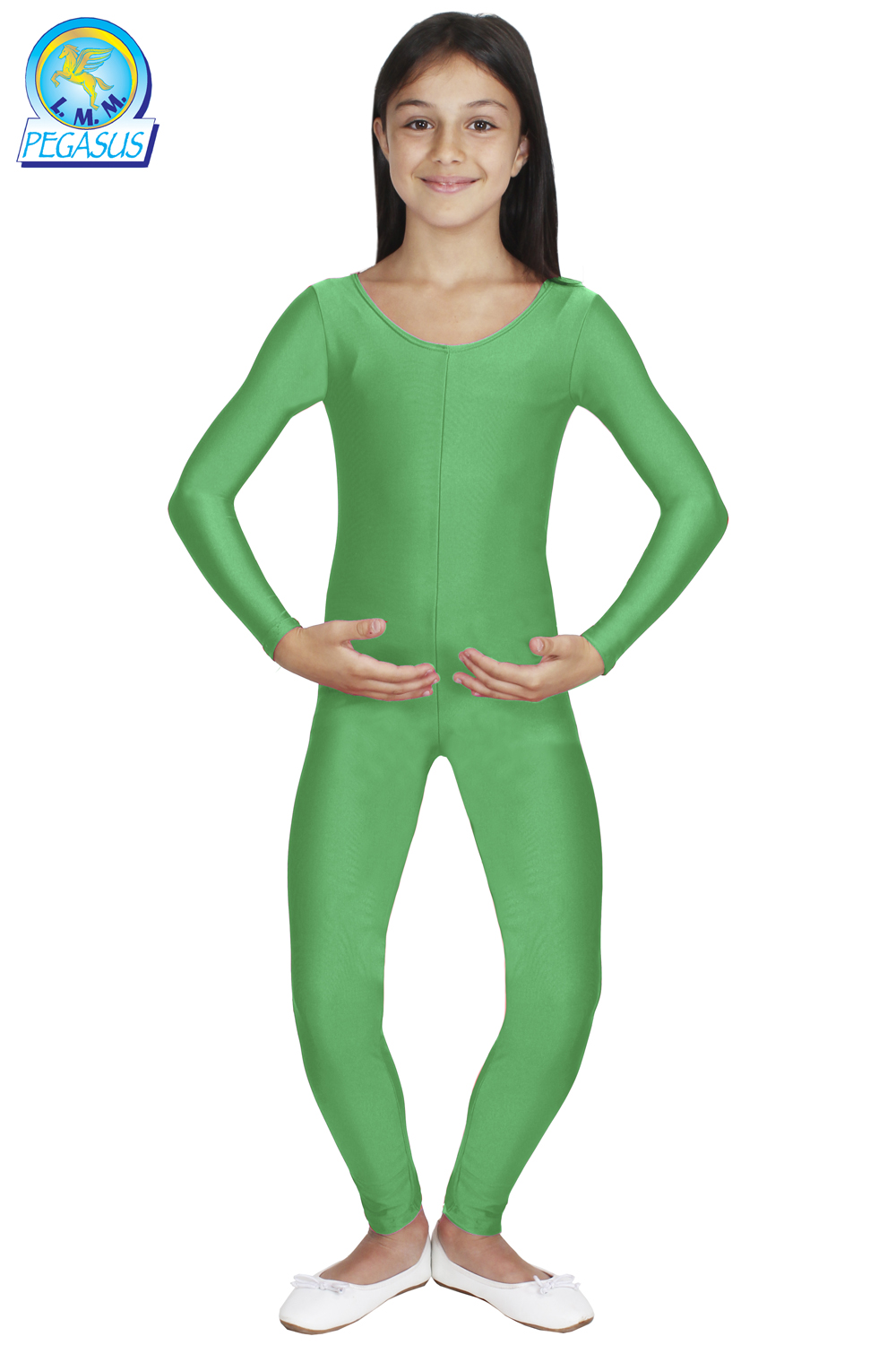 TUTA ACCADEMICA IN LYCRA VERDE BAMBINA